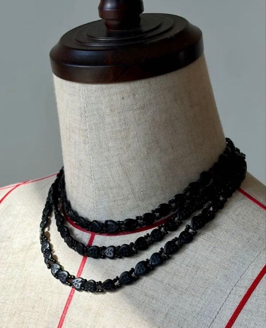 本日出品最終 半額以下 モーニングジュエリー ジェット ロングネックレス