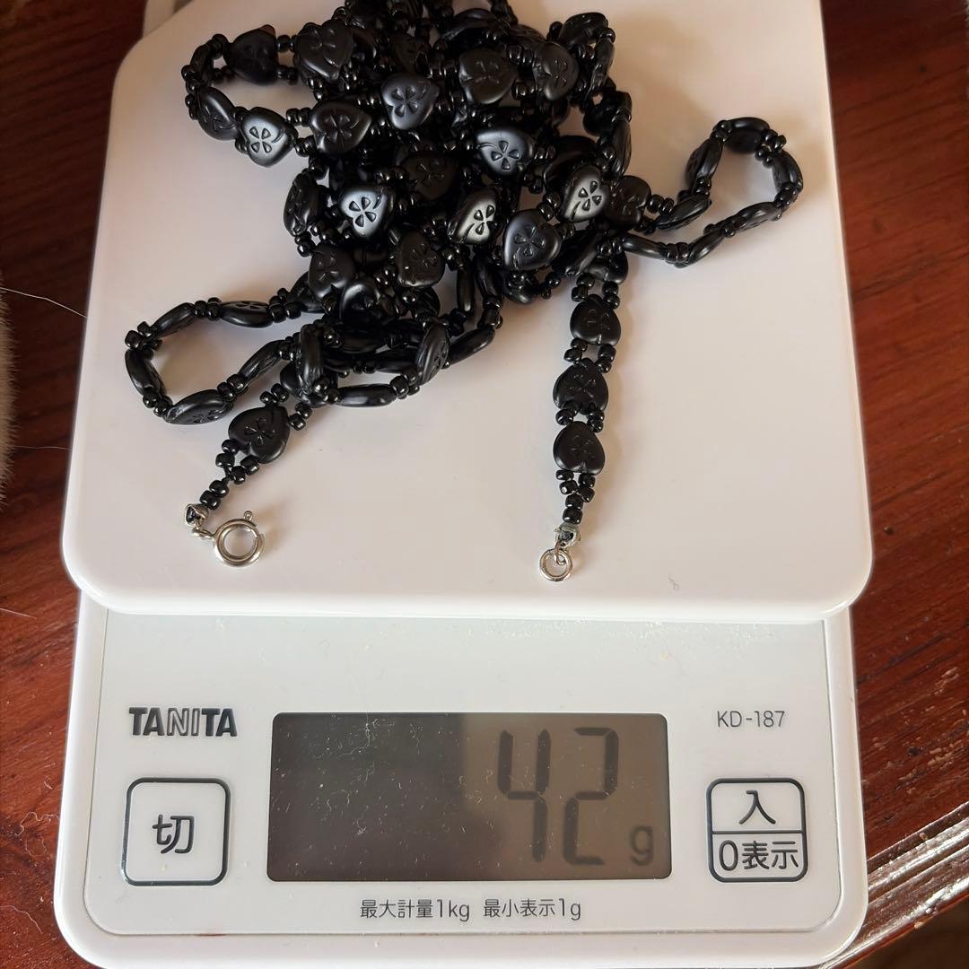 本日出品最終 半額以下 モーニングジュエリー ジェット ロングネックレス