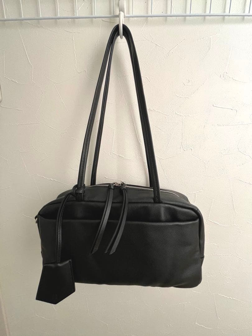 【美品】オリジナルレザー2WAYボストンバッグ ブラック