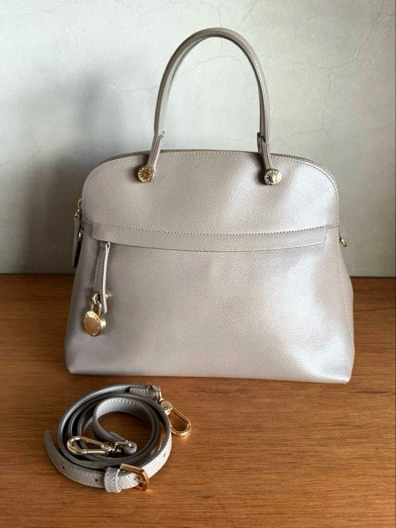 【正規品】FURLA フルラ ハイパー グレージュ 2WAY