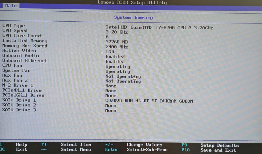 Lenovo ThinkCentre M720t (リカバリメディアあり)