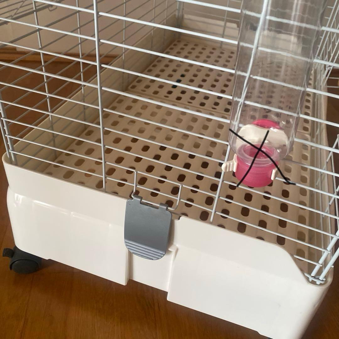 サンコー　うさぎケージ 80 キャスター付き　ホワイトケージ　かじり棒付き