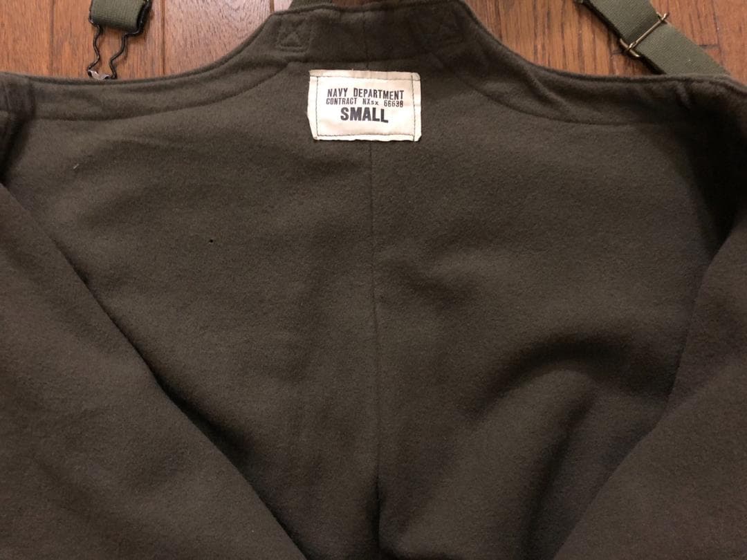 US NAVYデッキパンツオーバーオールUSネイビーTALON古着VINTAGE
