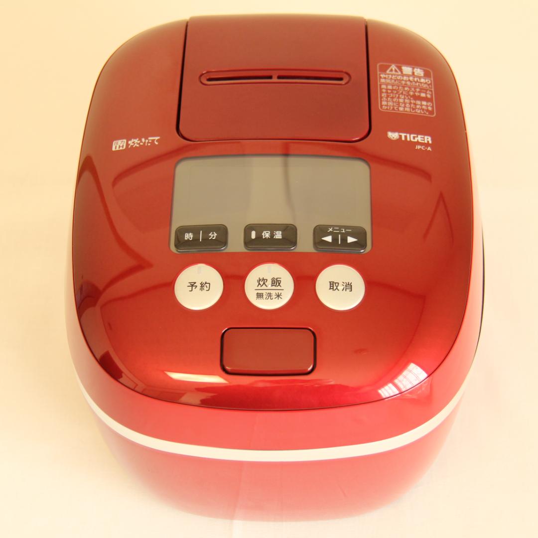 【美品】TIGER JPC-A101 炊飯器 圧力IH炊飯ジャー 赤
