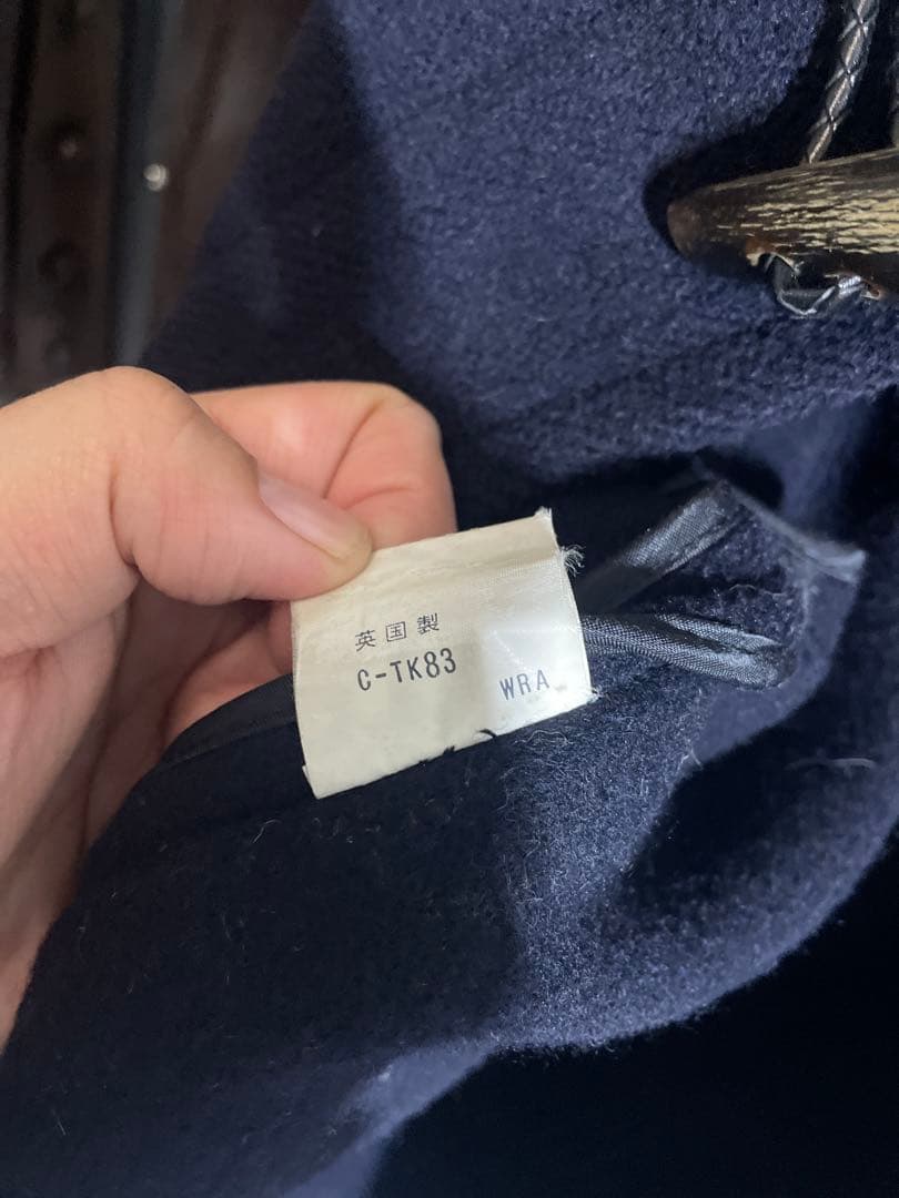 90s オールドburberrysダッフルコート ネイビー 襟付き