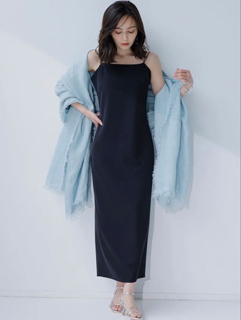 新品未使用　アニュアンスanuans ダブルストラップナローキャミワンピース M