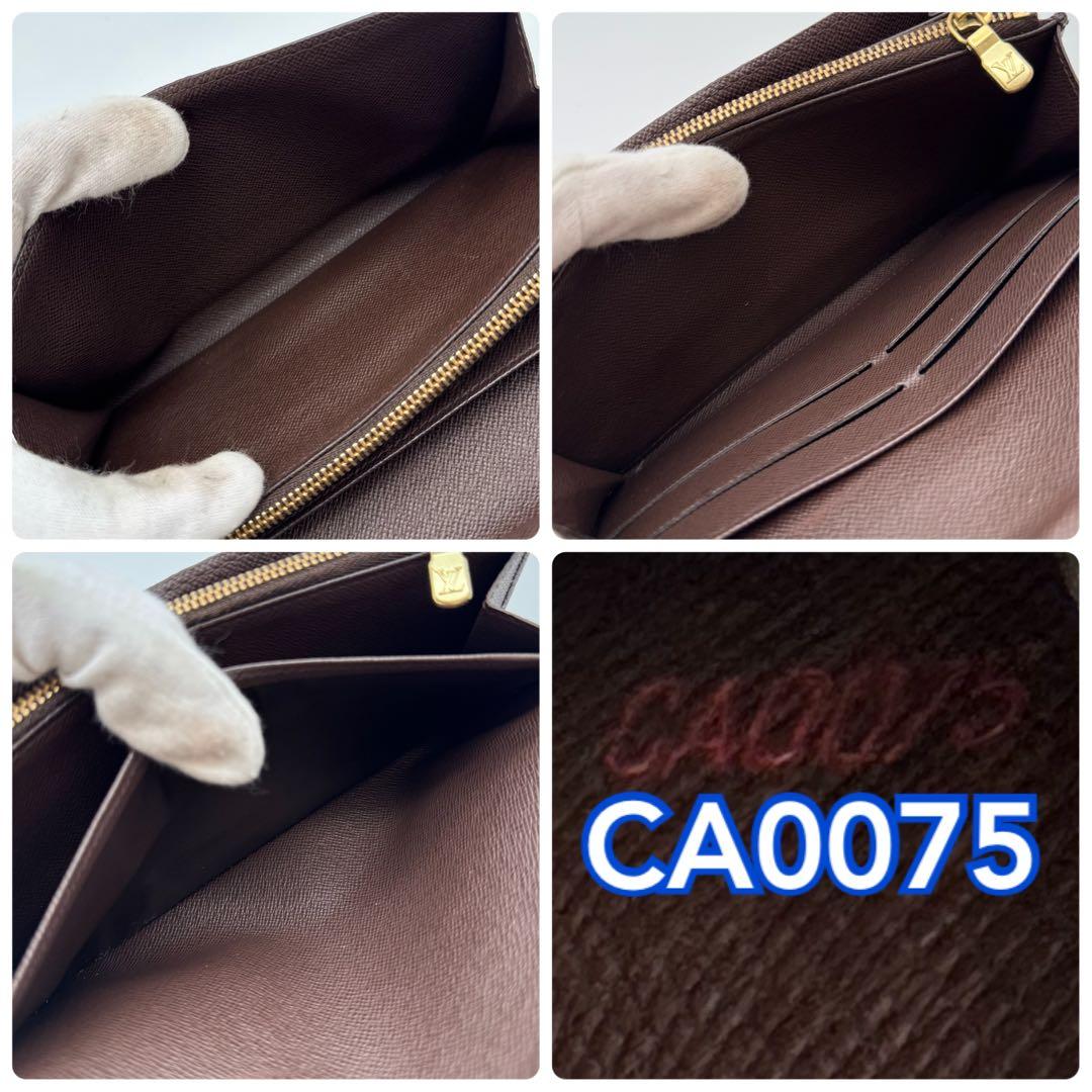 美品✨️ルイヴィトン　ダミエ・エベヌ　サラ　カード６枚　長財布　wallet