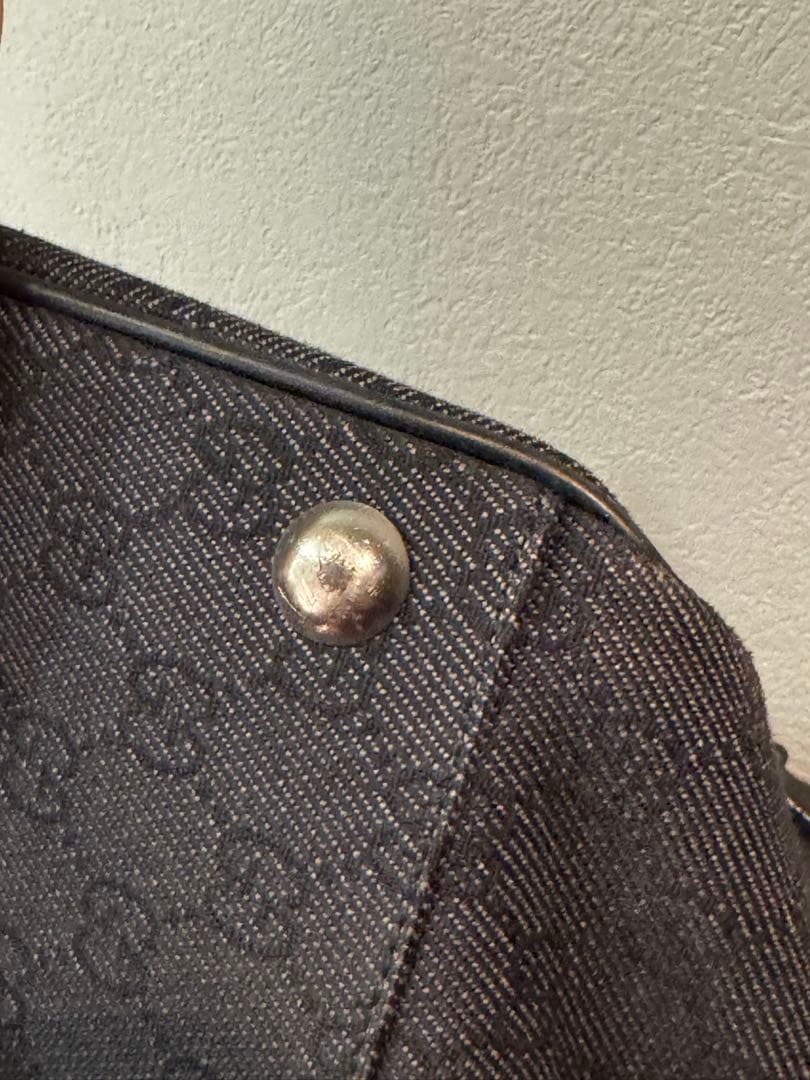 GUCCI GGデニム ボストンバッグ 190629ブラック