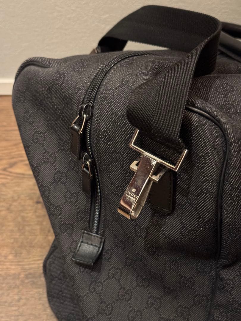 GUCCI GGデニム ボストンバッグ 190629ブラック