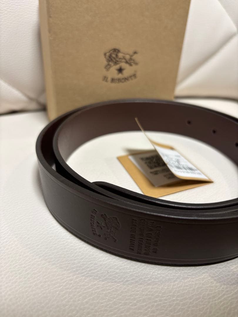 IL BISONTE ブラウンレザーベルト　イルビゾンテ　焦茶