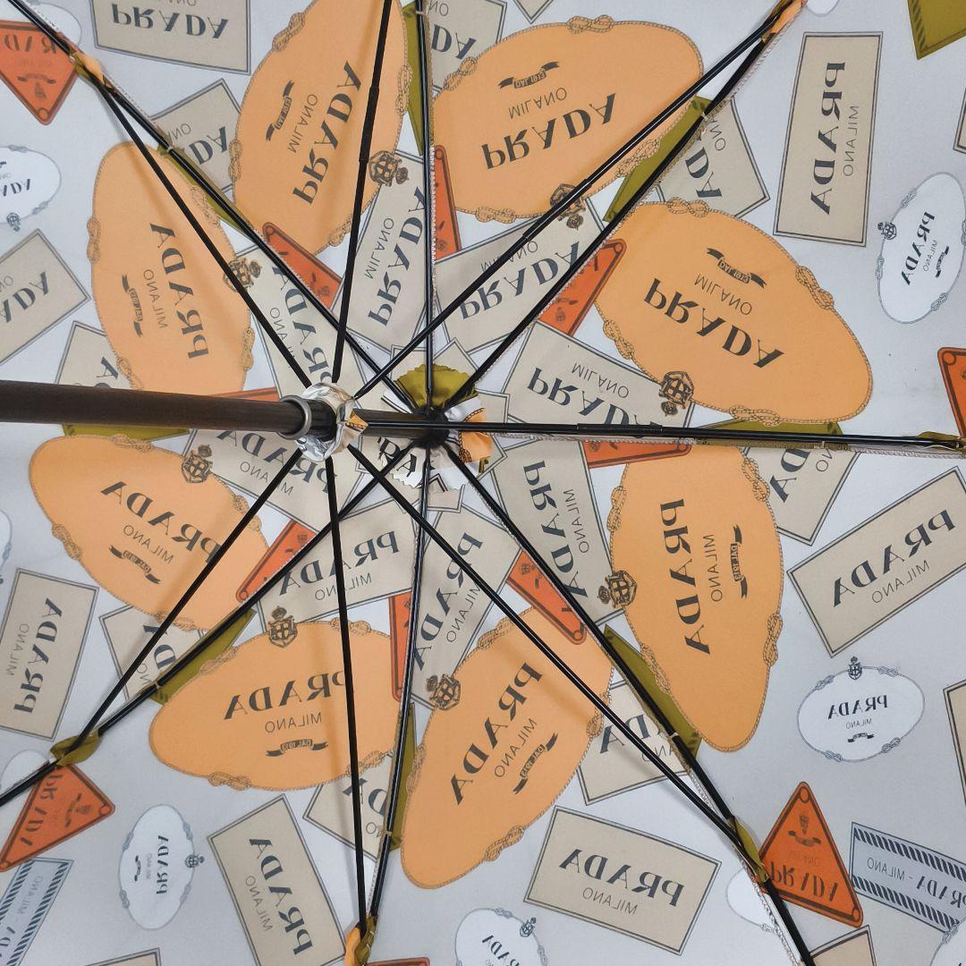 PRADA　プラダ　ブランドロゴ総柄　傘　アンブレラ