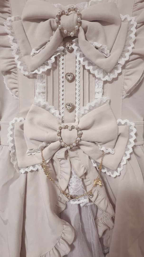 LIZLISA リズリサ 正規品 フロントカシュクールBIGリボンセットアップ