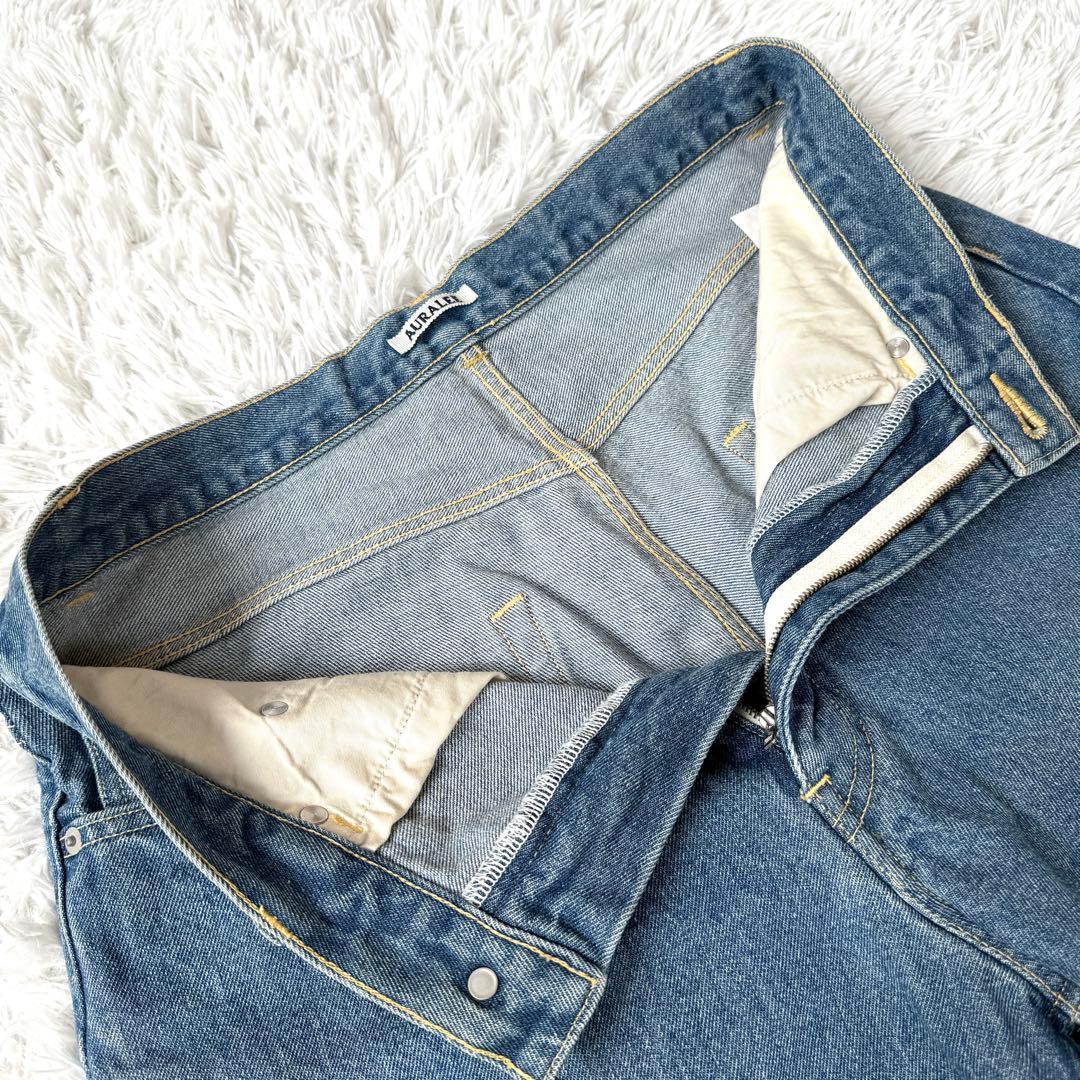 【入手困難✨】オーラリー ハードツイストデニム5ポケットパンツ ショーツ 4