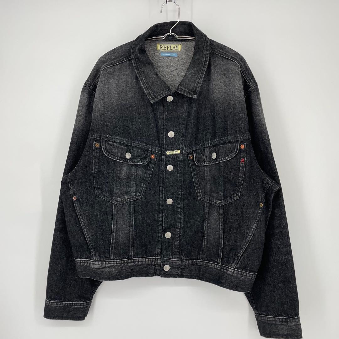 リプレイ　デニムジャケット　L　ブラック