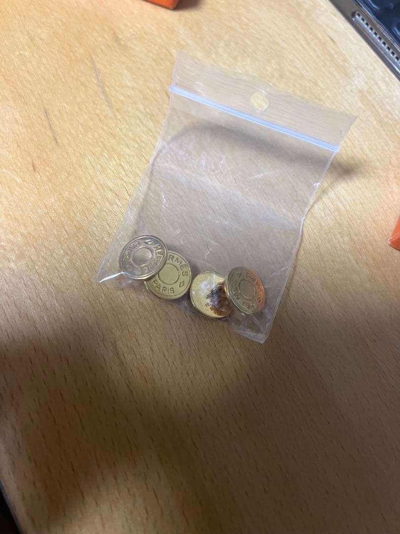 極美品　HERMES ゴールド　カフス　2個セット 箱付き　セリエ　エルメス