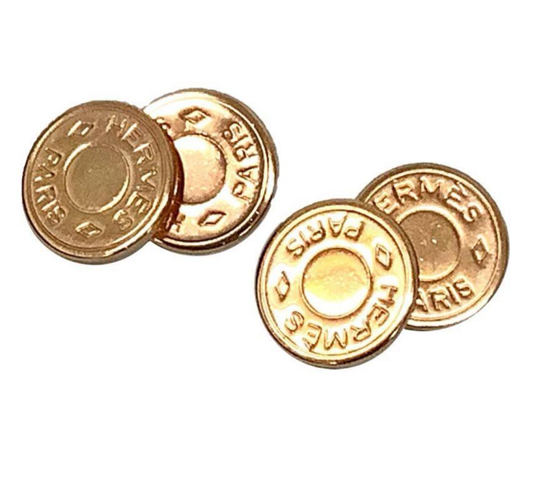 極美品　HERMES ゴールド　カフス　2個セット 箱付き　セリエ　エルメス