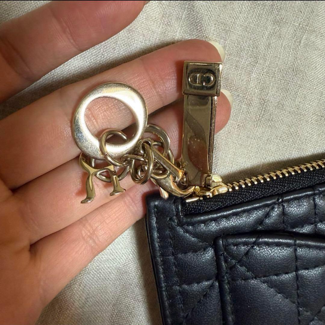 【美品】 DIOR Dior ディオール ミニウォレット ミニ財布 財布 黒