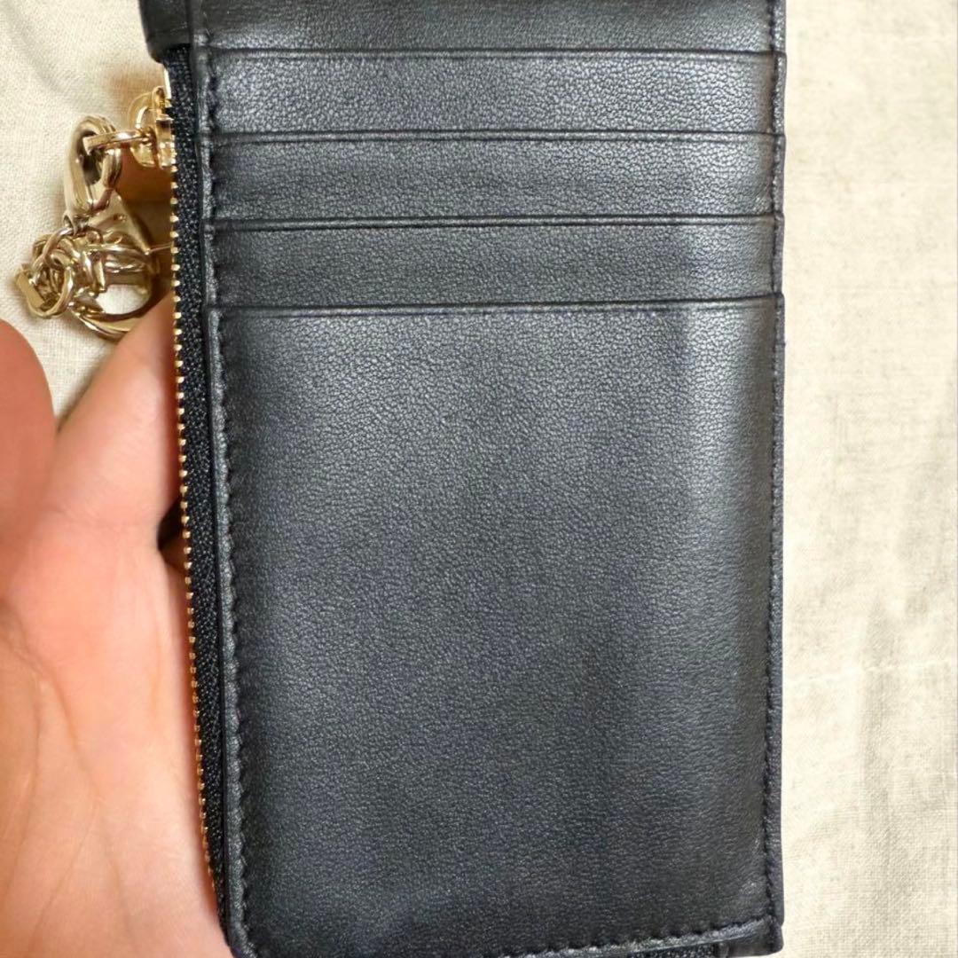 【美品】 DIOR Dior ディオール ミニウォレット ミニ財布 財布 黒