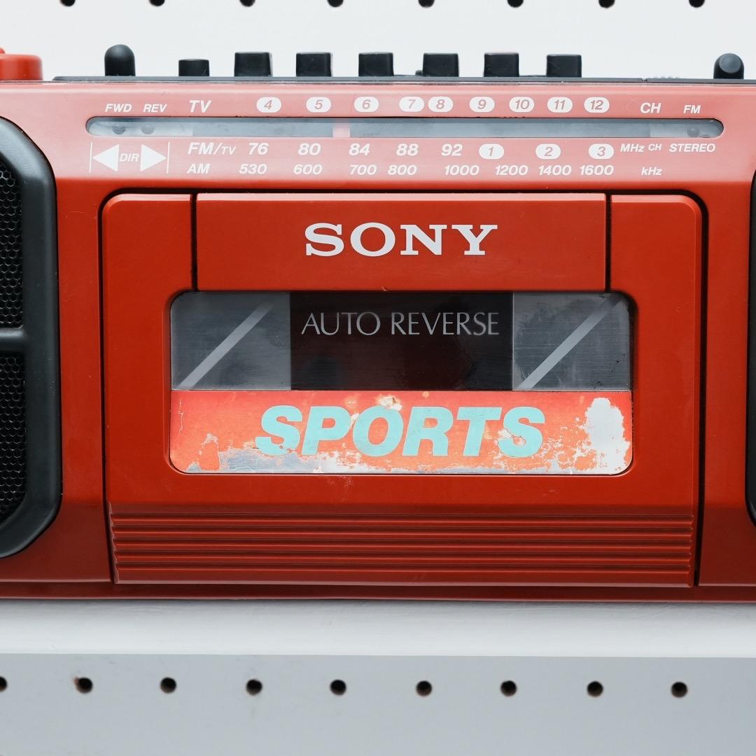 激レア SONYSPORTS CFS-V75 ラジカセ 可動品 カセット 80s