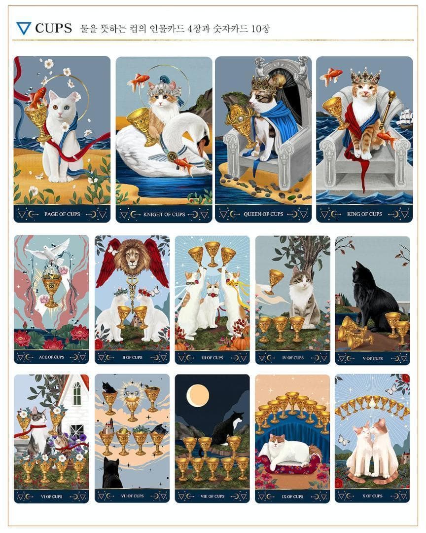 【正規品タロットカード】美麗デッキ✨東洋と西洋を織り交ぜた芸術的な猫のタロット