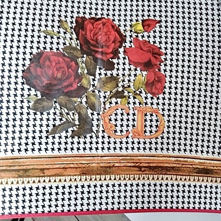 未使用品　超希少　クリスチャンディオール　長傘　晴雨兼用　千鳥格子柄　バラロゴ