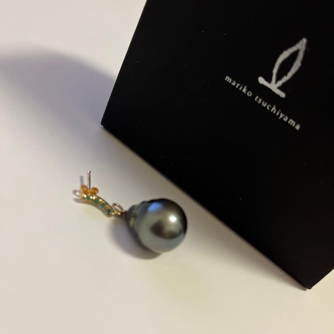 約17万円 MARIKO TSUCHIYAMA　タヒチアンパール シングルピアス
