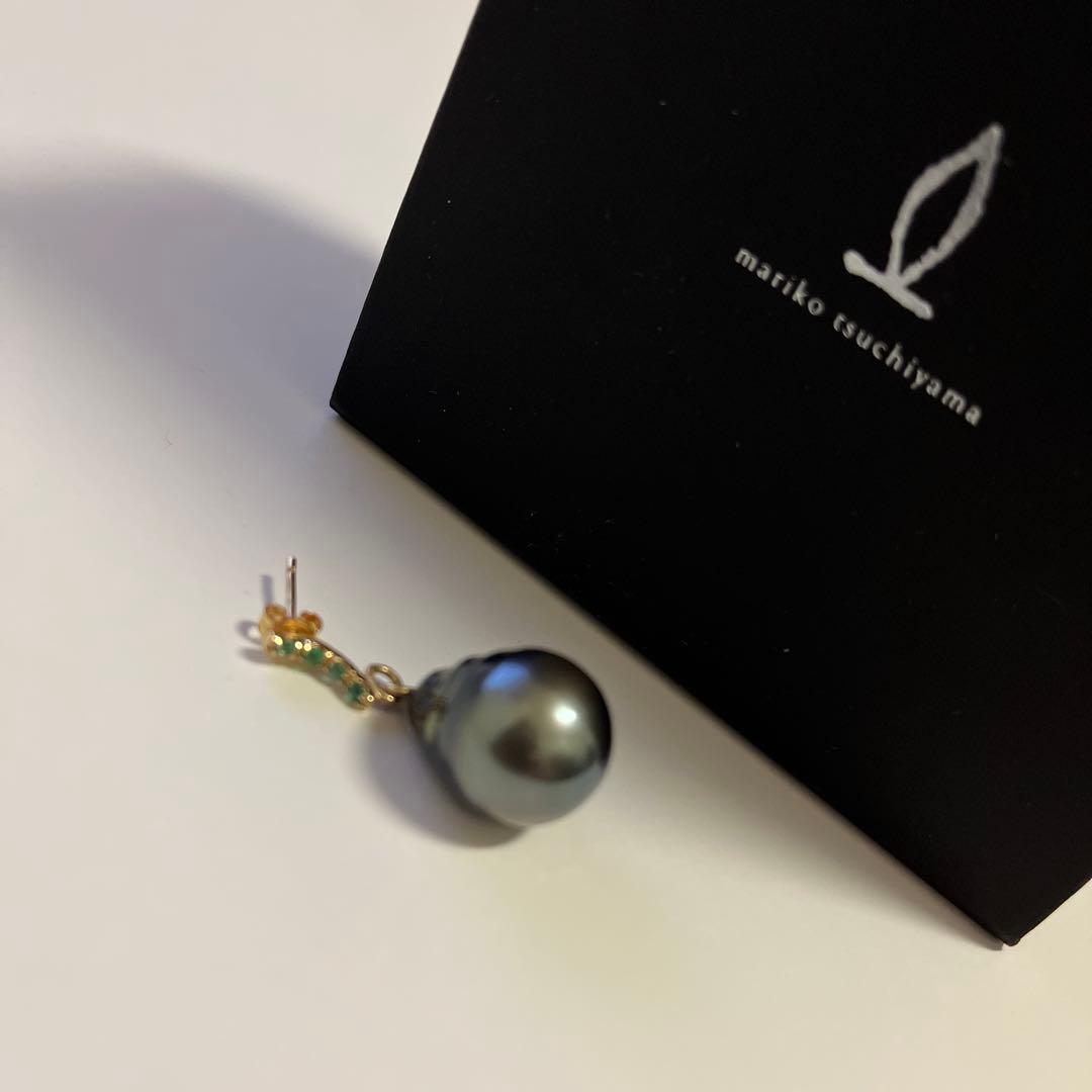 約17万円 MARIKO TSUCHIYAMA　タヒチアンパール シングルピアス