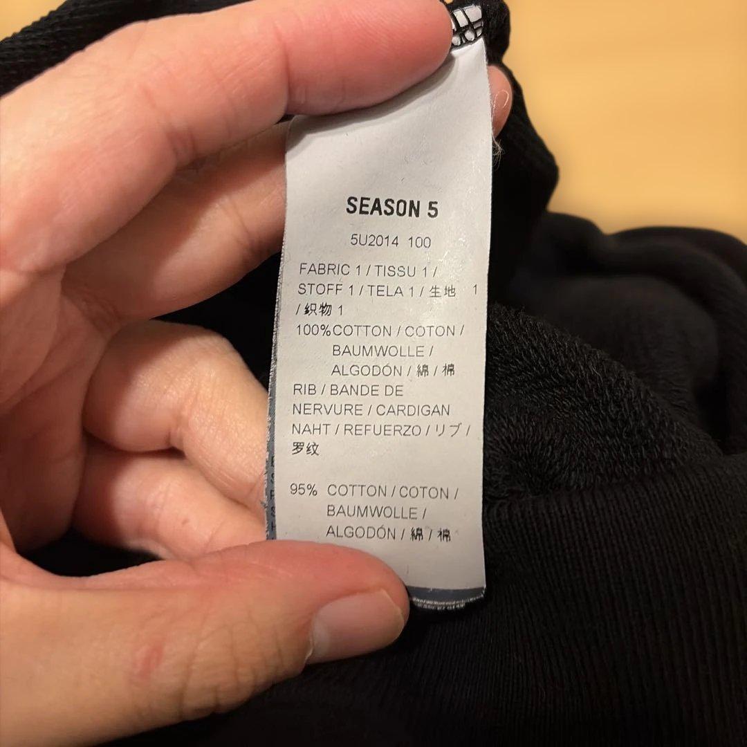 トップス Yeezy Season 5 Crest Crewneck Ink Black