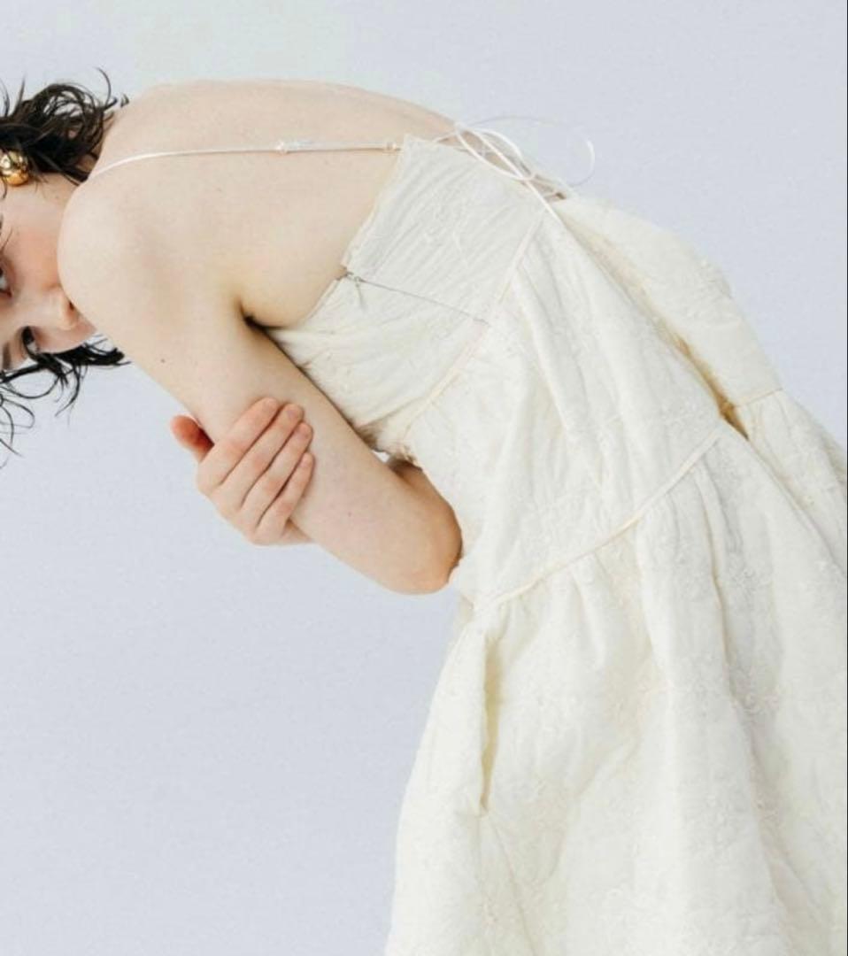 ワンピース THETOE Rhea Jacquard Onepiece white M