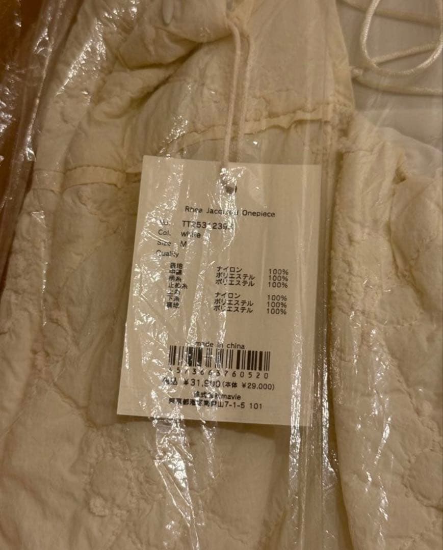 ワンピース THETOE Rhea Jacquard Onepiece white M