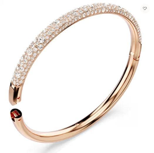 スワロフスキー Sublima バングル スノーパヴェ ローズゴールドトーン