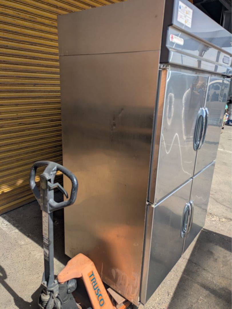 ステンレススチール 4ドア冷蔵庫／冷凍庫【動作確認済み】