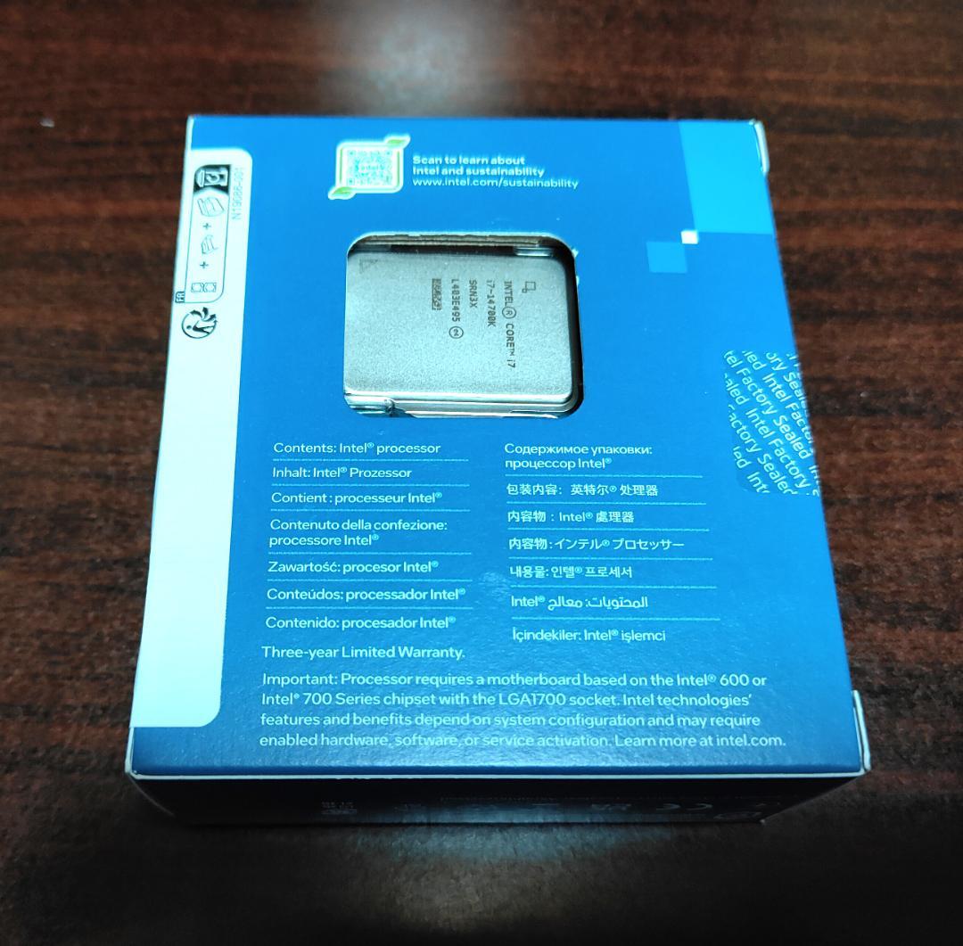 【新品未開封】Intel Core i7 14700K BOX