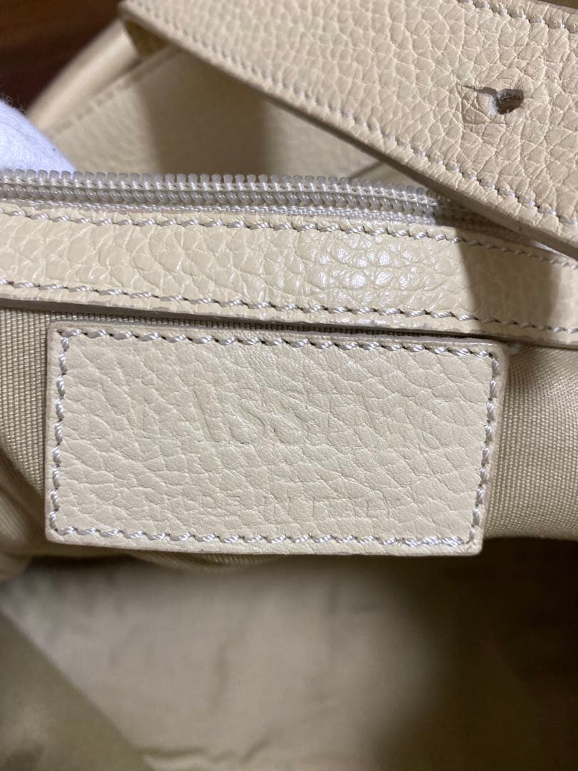 MASSIM マッシモ　カラー　クリーム　ボストンバッグ