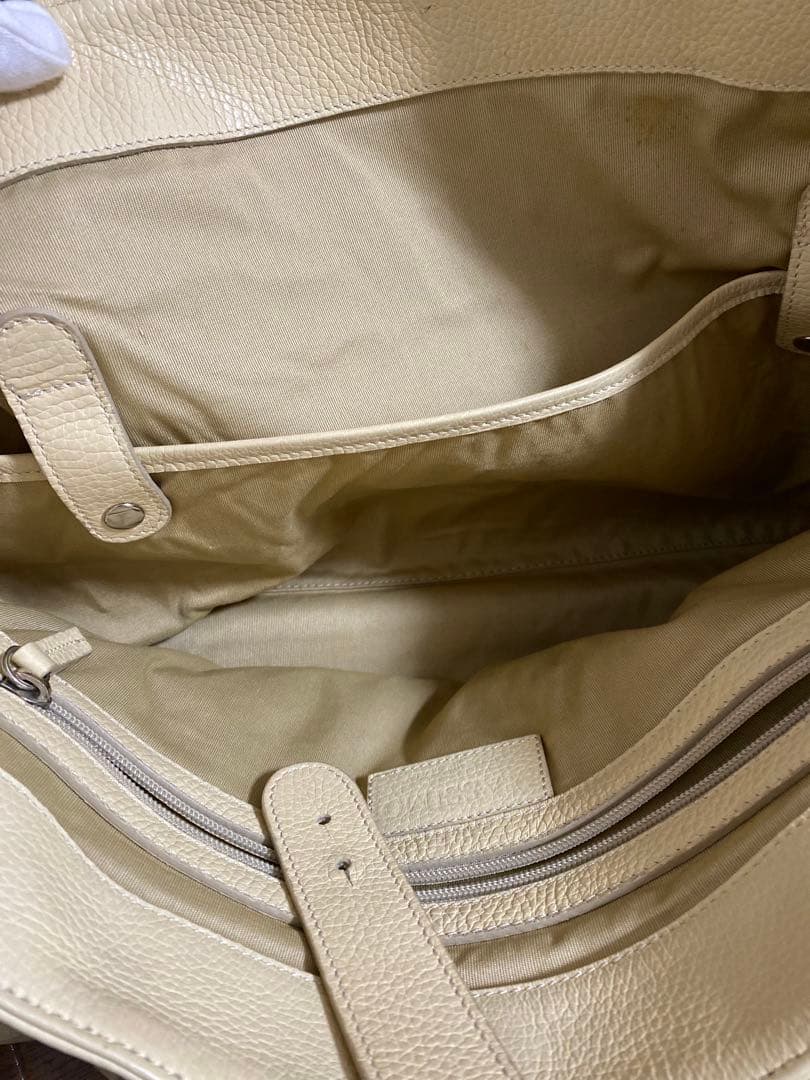 MASSIM マッシモ　カラー　クリーム　ボストンバッグ