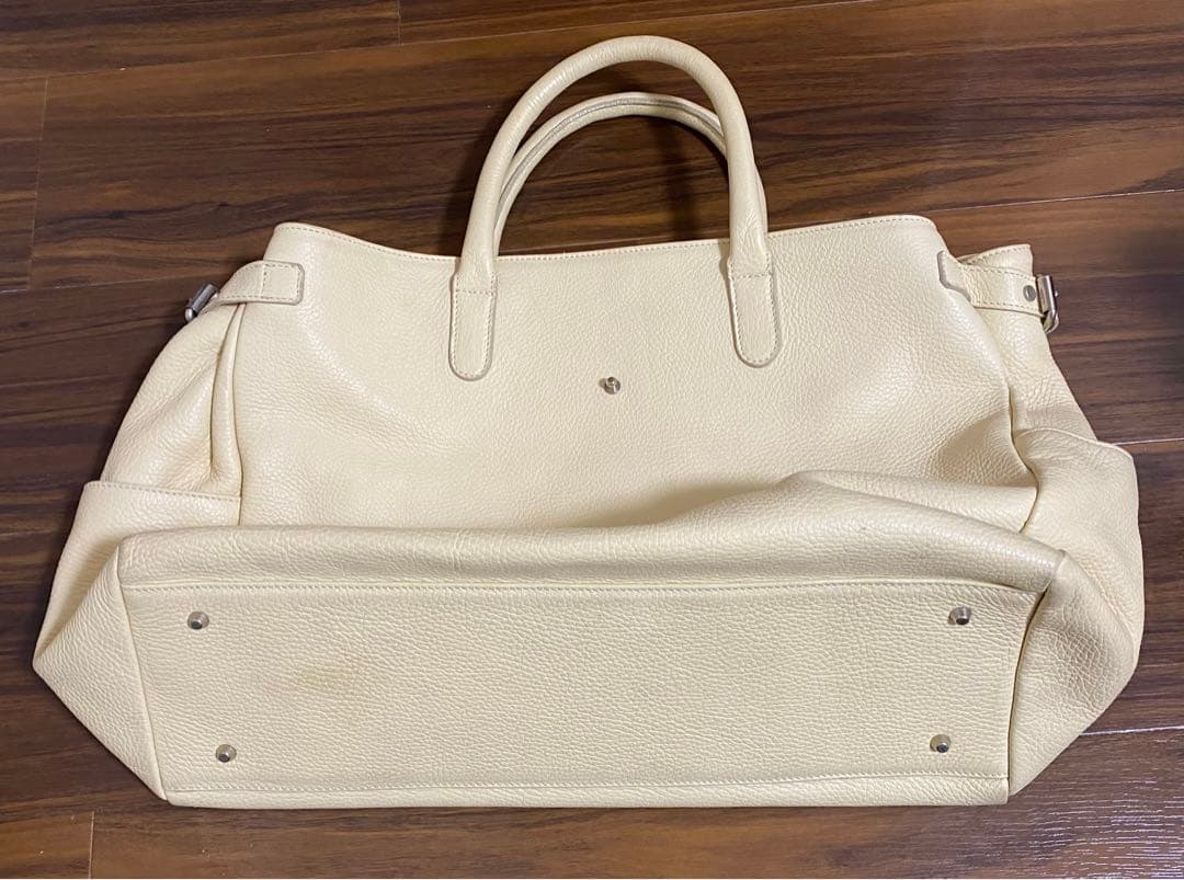 MASSIM マッシモ　カラー　クリーム　ボストンバッグ