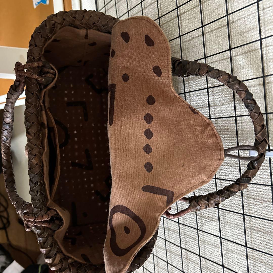 葡萄のツル編み込みかごバッグ 中型 天然素材