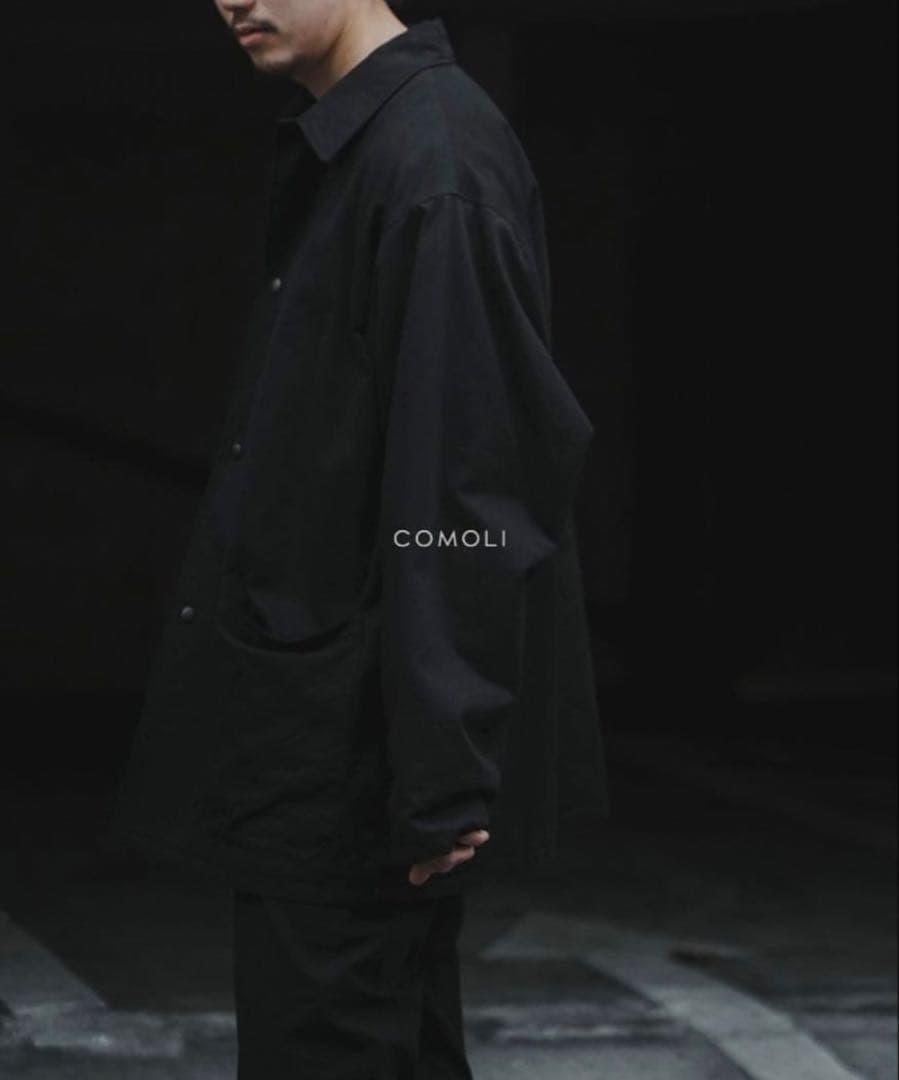 25AW COMOLI ポストワーク ツイル ジャケット 1 ブラック