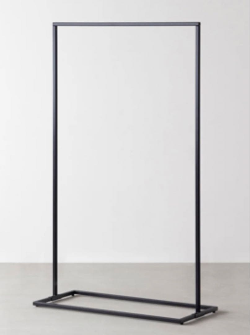 かなでもの　シンプルアイアンハンガーラック W120 ブラック