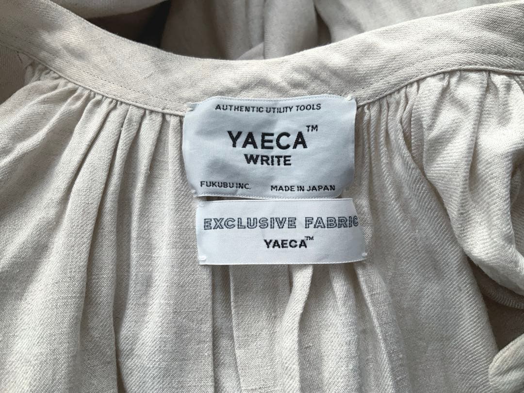 難あり)ヤエカライト YAECA WRITE ギャザー スモック ワンピース