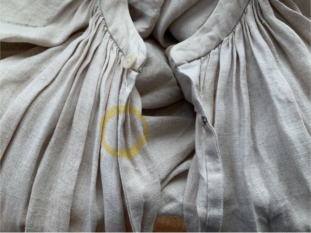 難あり)ヤエカライト YAECA WRITE ギャザー スモック ワンピース