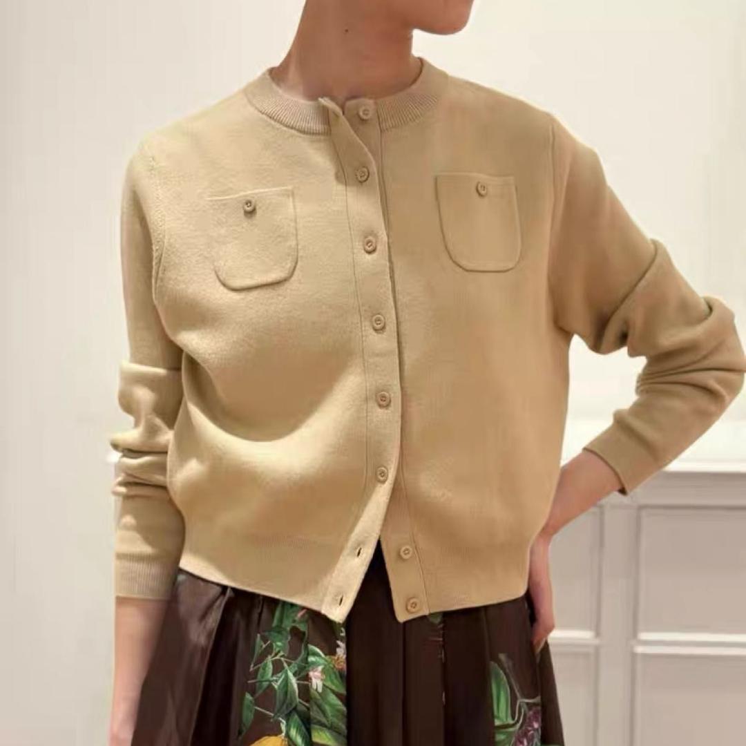 【カフェモカ】CABaNキャバン❤️コットンカシミヤカーディガン XS