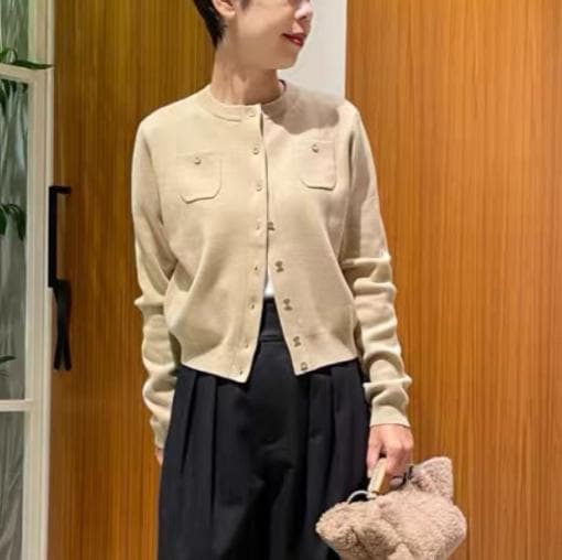 【カフェモカ】CABaNキャバン❤️コットンカシミヤカーディガン XS