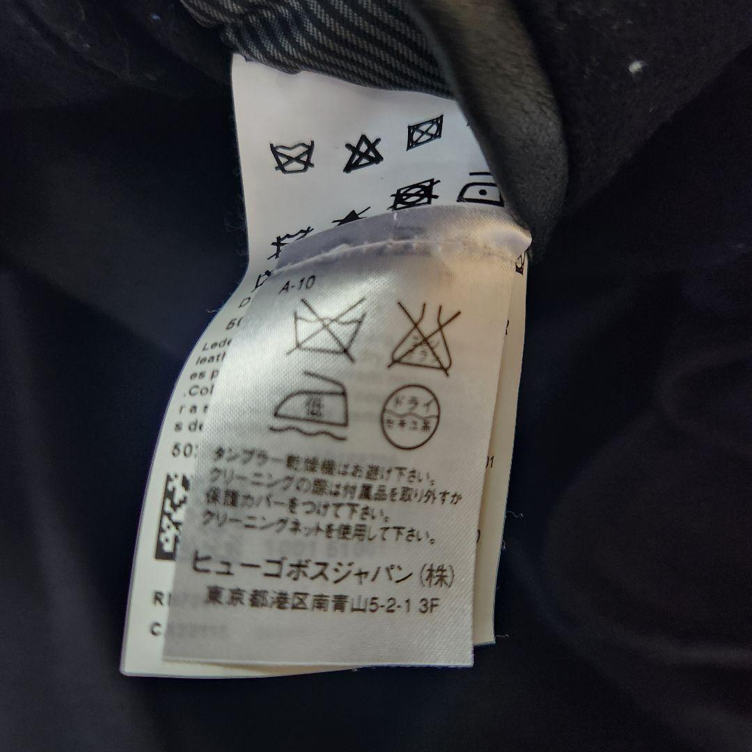 入手困難✨XL相当 HUGO BOSS テーラードジャケット レザー 切り替え