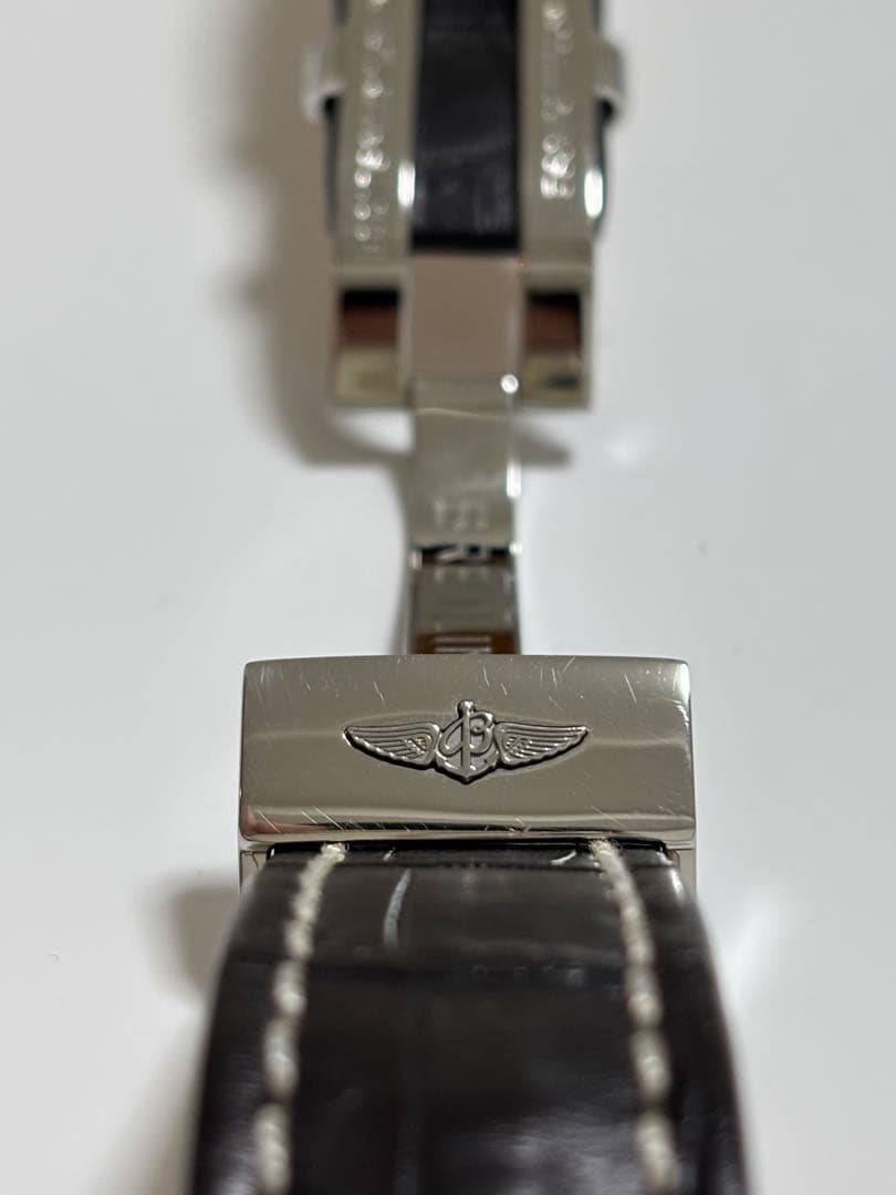 Breitling ブラック クロコレザーベルト ブライトリング　純正