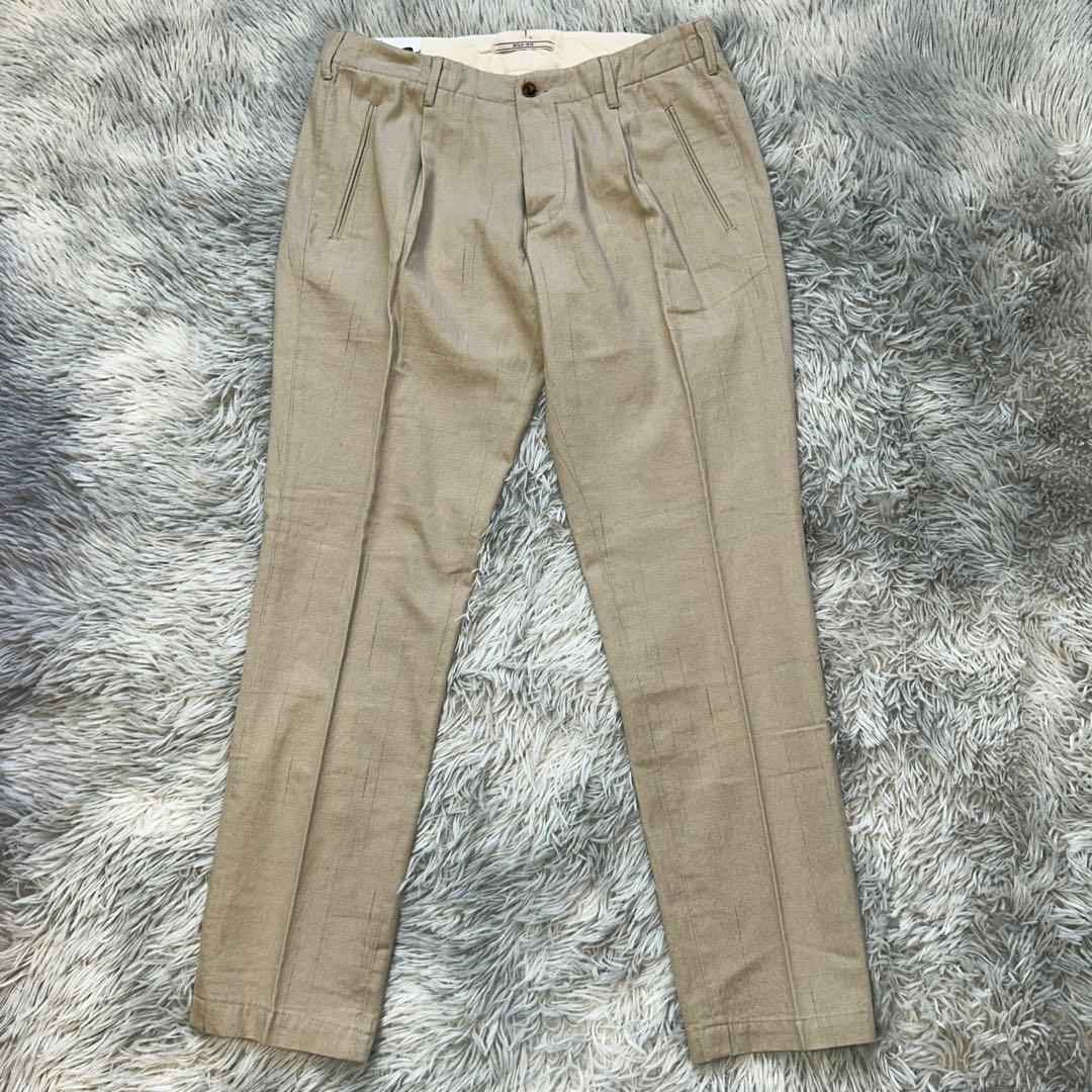 【新品】BRIGLIA 1949 ストライプ スラックス チノパン 48サイズ