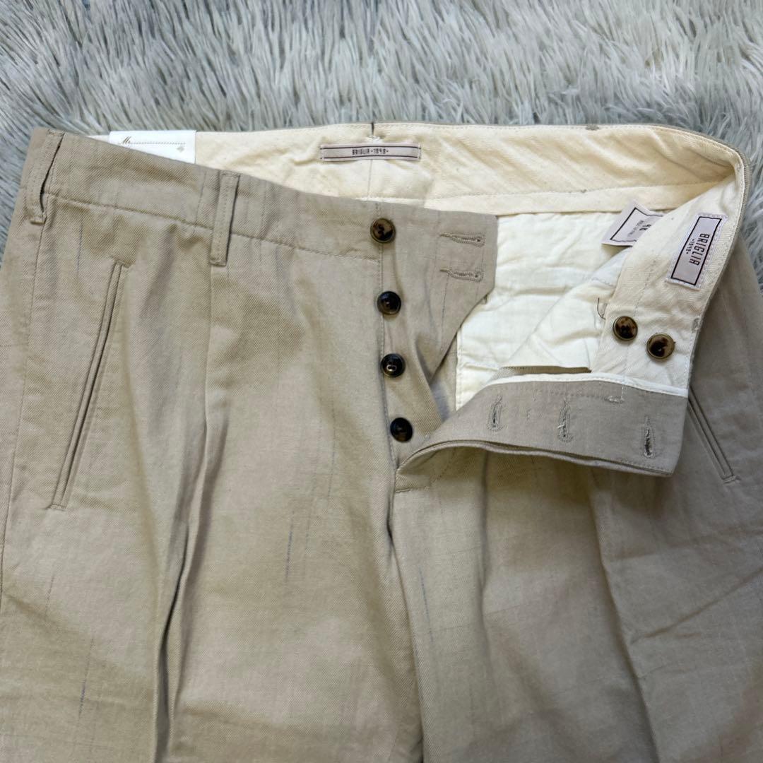 【新品】BRIGLIA 1949 ストライプ スラックス チノパン 48サイズ