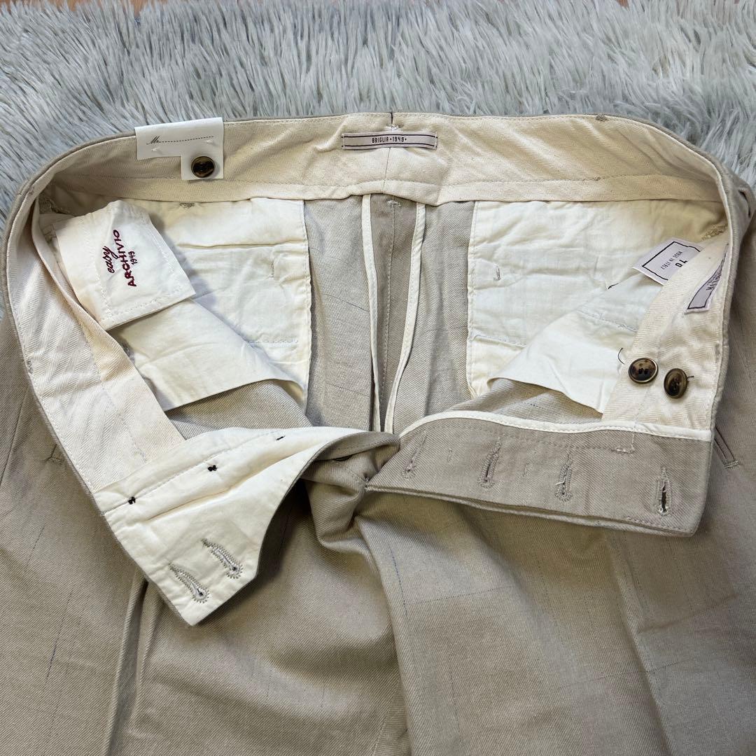 【新品】BRIGLIA 1949 ストライプ スラックス チノパン 48サイズ