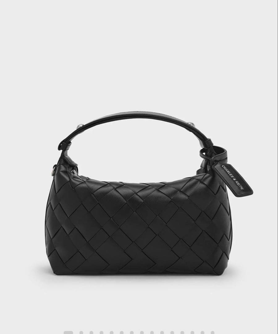 Ivette イヴェット ウーブンショルダーバッグ - ノワール