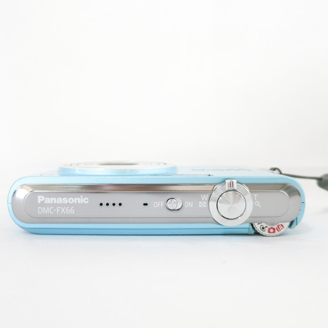 美品☆Panasonic LUMIX DMC-FX66 ライトブルー デジカメラ